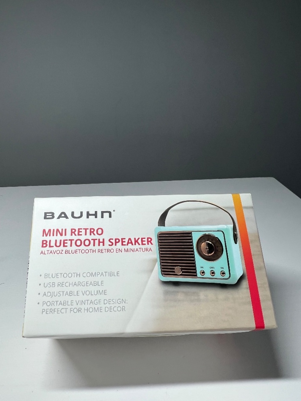 NIB Bauhn Retro Radio Mini Retro Bluetooth Speaker